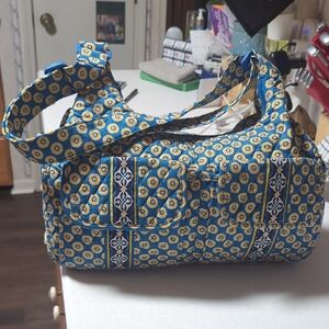 Vera Bradley Blue and Yellow Patterned Women's Bag